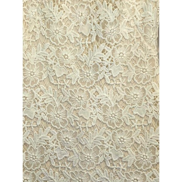 Vintage Lauren Ralph Lauren Dress Size 2 White Embroidery Lined Bodycon Wedding - Picture 11 of 14